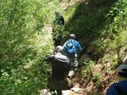 Uzbekistan mountain hiking through Gulkam canyon in Ugam-Chatkal national park  