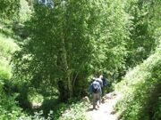 Uzbekistan mountain hiking through Gulkam canyon in Ugam-Chatkal national park  