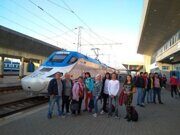 Uzbekistan. Samarkand. Afrosiyob train