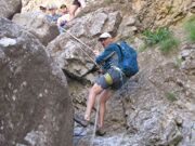 Uzbekistan mountain hiking through Gulkam canyon in Ugam-Chatkal national park  