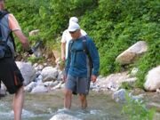 Uzbekistan mountain hiking through Gulkam canyon in Ugam-Chatkal national park  